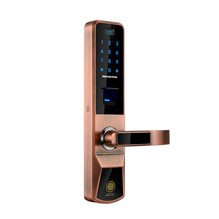 Fingerprint lock red bronze hr-606